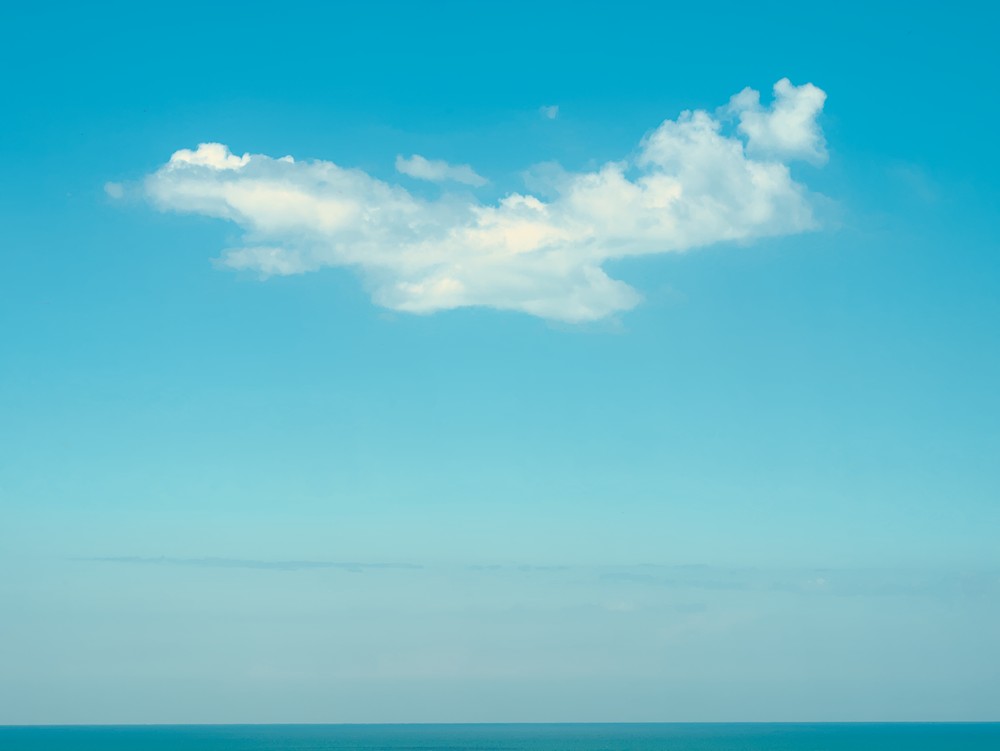 Seascape and a cloud