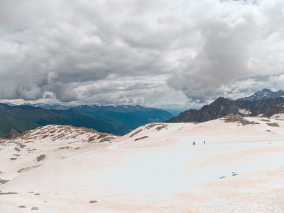 Presena glacier and mountains in summer
