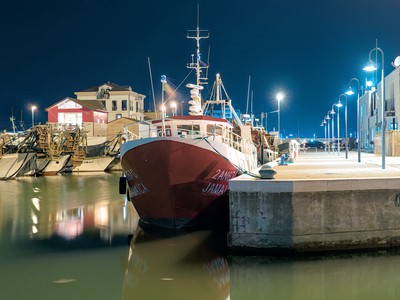 Senigallia Harbor, at Night