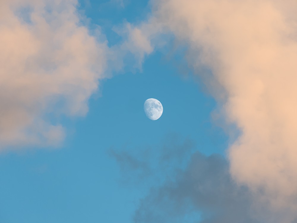 Cloudscape with the moon