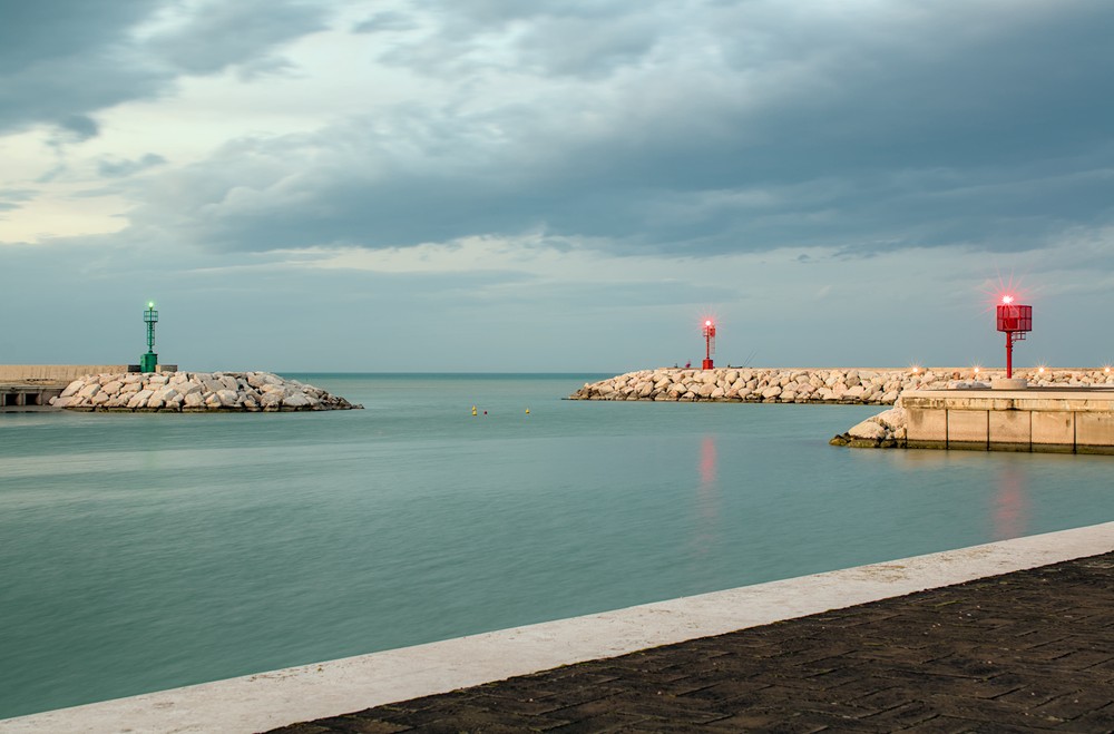 Senigallia harbor entrance