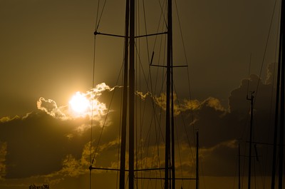 Sunset on Senigallia harbor