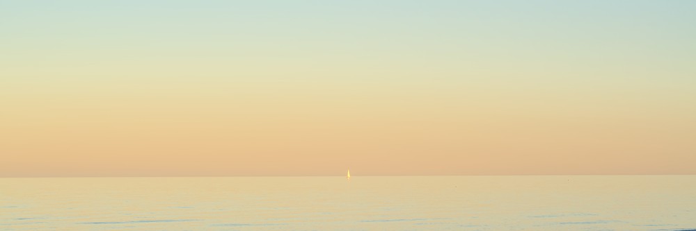 Seascape with sailboat