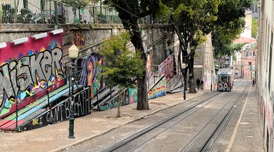 Ascensor da Glória, Lisbon, Portugal