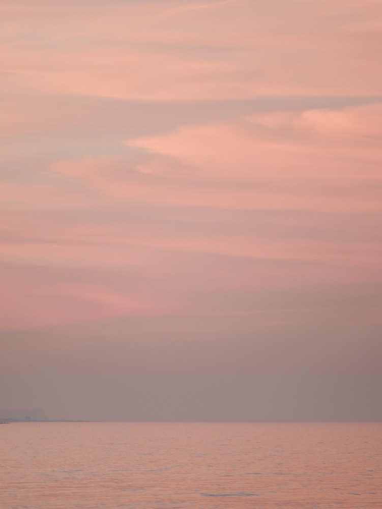 Placid sea at dusk