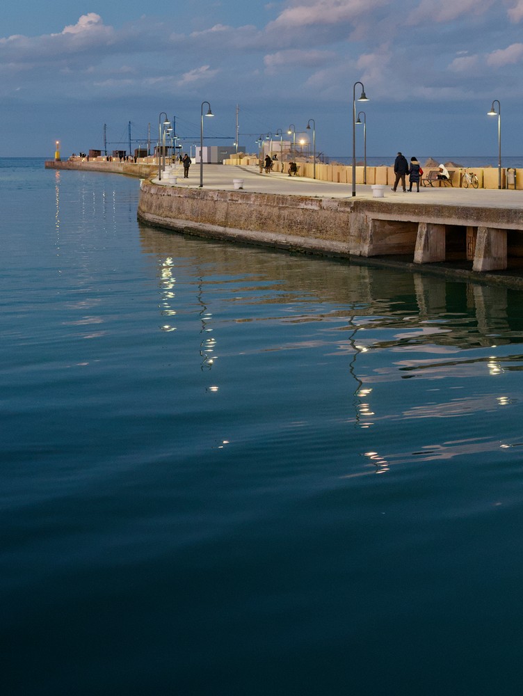 Misa river mouth at dusk