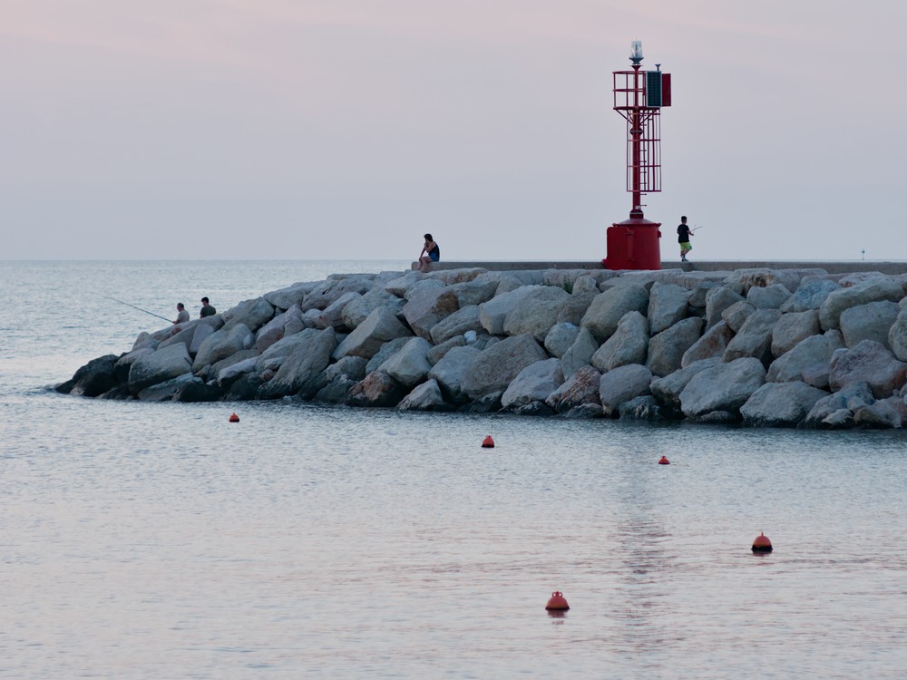 Fishing at the harbor