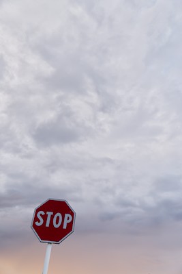 Cloudscape with STOP street sign