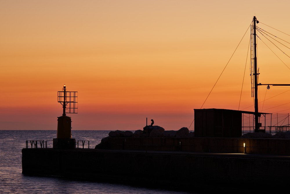 Dawn at the harbor