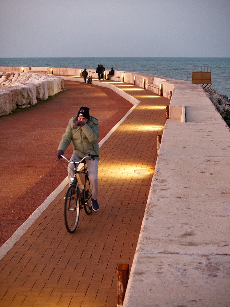 Cycling at the harbor